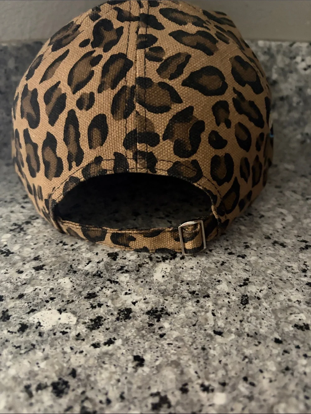 Leopard Print Kids' Baseball Cap with White Logo